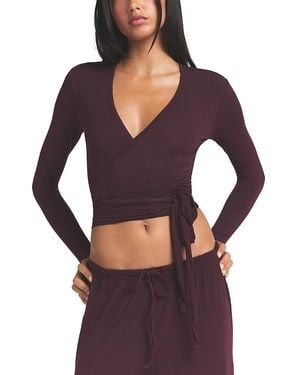 Skims Cloud Sleep Wrap Top - Purple