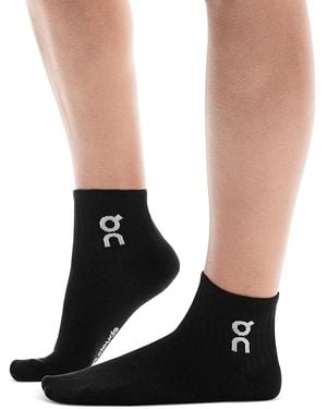 On Shoes Logo Mid Socks, Pack Of 3 - Black