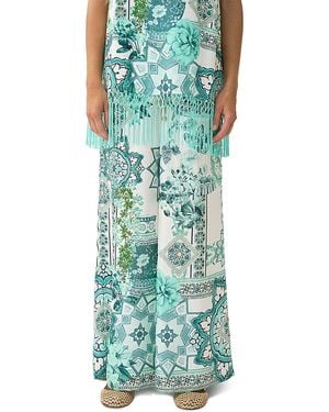 CAMILLA Silk Lounge Pants - Green