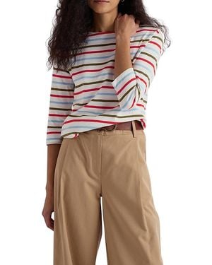 Seasalt Cornwall Sailor Boat Neck 3/4 Sleeve T-Shirt - Multicolor