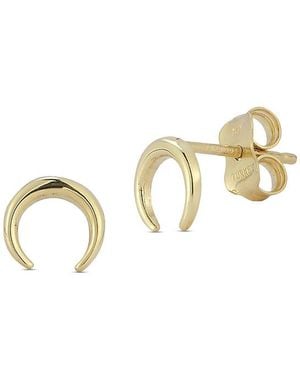 Moon & Meadow 14K Horn Stud Earrings - Metallic