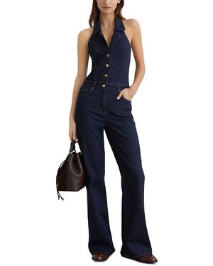 Reiss Lolita Denim Jumpsuit - Blue