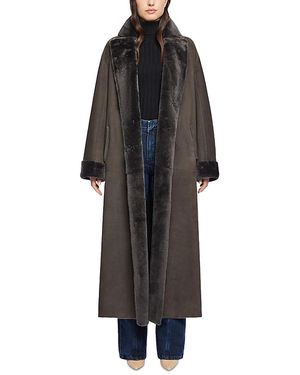 Hiso Danielle Reversible Shearling Coat - Black