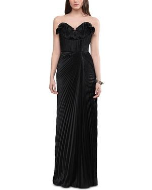 AMUR Kaylani Pleated Gown - Black