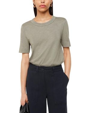 Whistles Rosa Double Trim Tee - Grey
