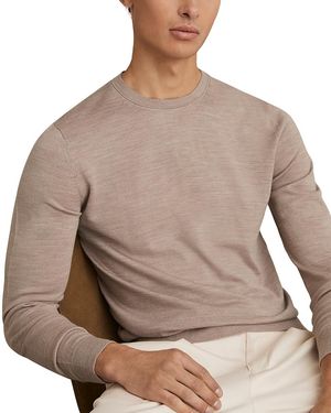 Reiss Wessex Merino Wool Sweater - Brown