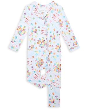 Posh Peanut Cereal Convertible One Piece Jumpsuit Footie - White