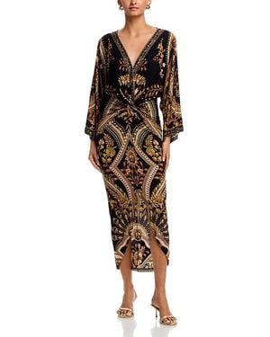 CAMILLA Twisted Split Front Dress - Multicolor