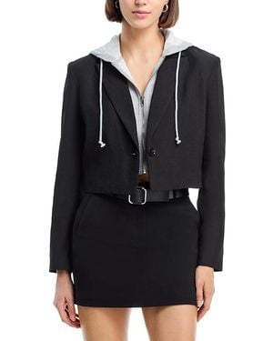 Six Fifty Drew Twofer Cropped Blazer - Black