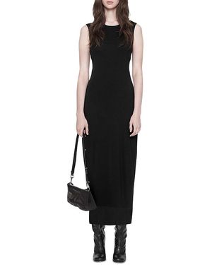 AllSaints Ilia Twist Back Midi Dress - Black