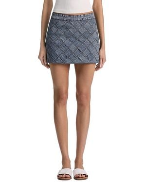 Alice + Olivia Rubi Woven Denim Skirt - Blue
