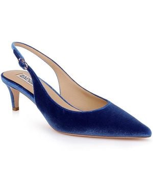 Badgley Mischka Ruthie Velvet Slingback Pumps - Blue