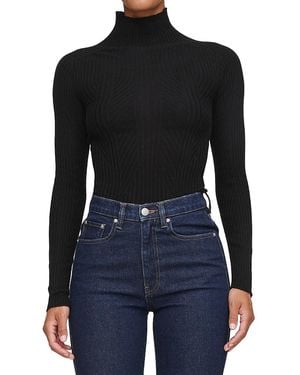DL1961 Rib Knit Turtleneck Sweater - Black