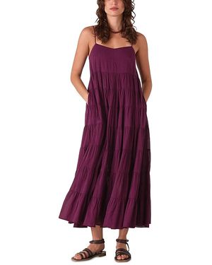 Whistles Cotton Tiered Maxi Sun Dress - Purple