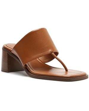 SCHUTZ SHOES Martha Leather Thong Sandals - Brown