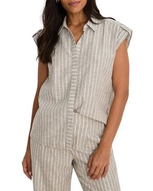 NIC+ZOE Nic+ Zoe Linen Blend Resort Shirt - White