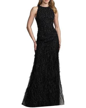 Mac Duggal Sleeveless Embellished Lace Gown - Black