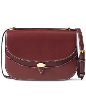Veronica Beard Dash Leather Shoulder Bag - Purple