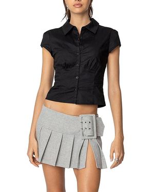 Edikted Massie Tailored Button Up Shirt - Black