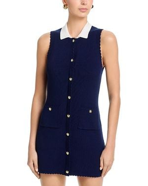 French Connection Bennet Rib Knit Contrast Dress - Blue
