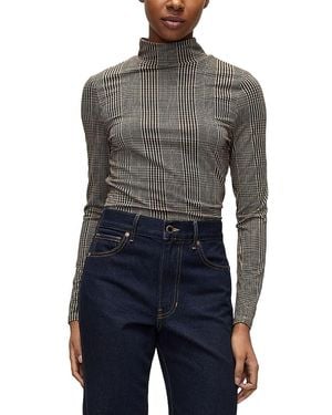 Veronica Beard Nate Mock Neck Top - Grey