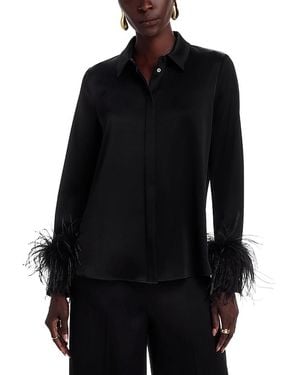 Emanuel Ungaro Luna Satin Back Crepe Blouse - Black