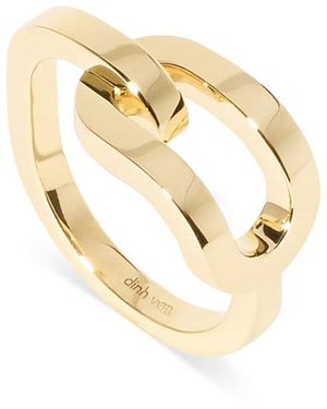 Dinh Van 18K Maillon Large Polished Link Ring - Metallic