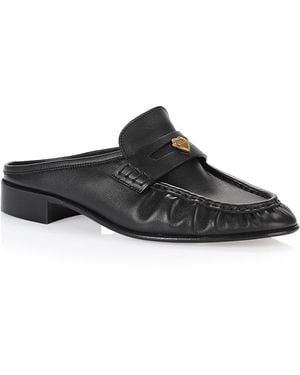 Chloé Letti Leather Loafer Mules - Black