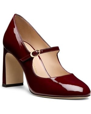Stuart Weitzman Babette 85 Mary Jane Pumps - Red