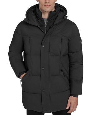 Andrew Marc Millstream Tech Down Parka Jacket - Black