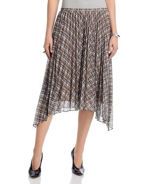 Acne Studios Long Checked Skirt - Gray