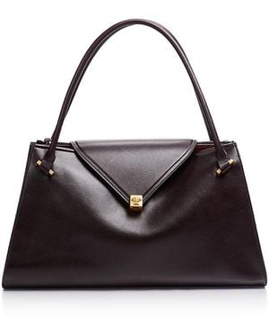 Versace Calfskin Top Handle Bag - Black