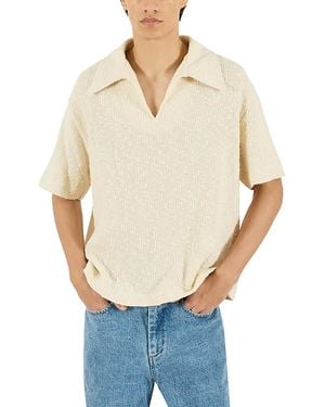 KROST Textured Cotton Knit Polo Shirt - White