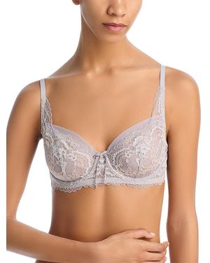 Skarlett Blue Minx Lace Balconette Bra - Gray