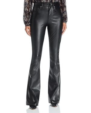 Veronica Beard Beverly Faux Leather High Rise Jeans - Black