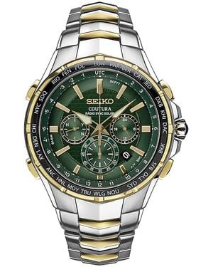 Seiko Coutura Radio Sync Solar Chronograph, 46Mm - Green