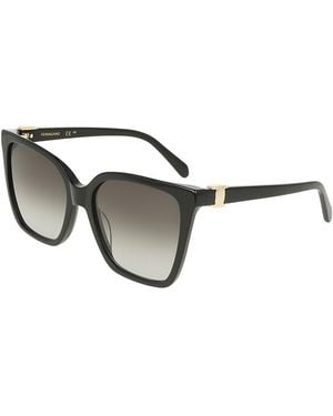 Ferragamo Vara Square Sunglasses, 57Mm - Gray