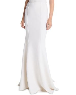 Michael Kors Double Faced Stretch Fishtail Hem Skirt - White