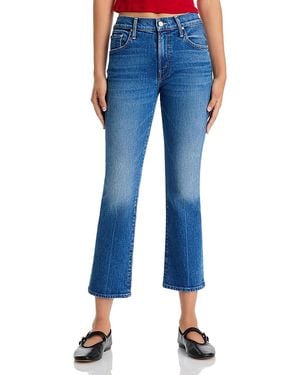 Mother Petites Lil Insider High Rise Crop Jeans - Blue