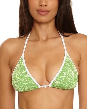 Becca Water Lily Triangle Bikini Top - Green
