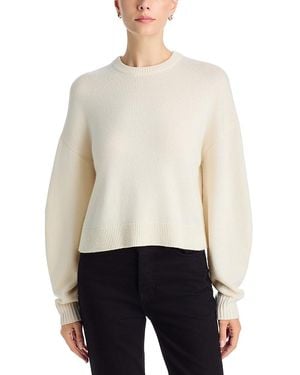 Theory Cashmere Crewneck Sweater - White