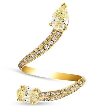 Etho Maria 18K & Diamond Mixed Cut S Curve Ring - Metallic