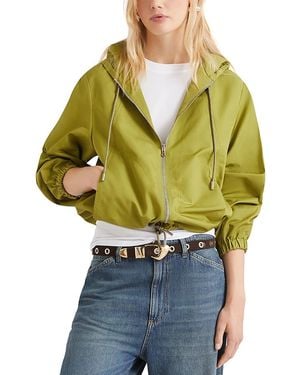 Marella Zippered Cropped Jacket - Green