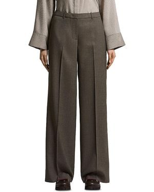 Peserico Micro Pattern Flannel Palazzo Pants - Gray