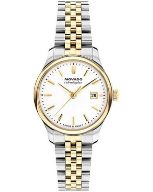 Movado Calendoplan Watch, 27Mm - Metallic