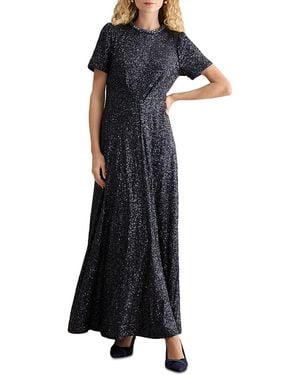 Hobbs Tie Collection Shirley Embellished Dress - Blue