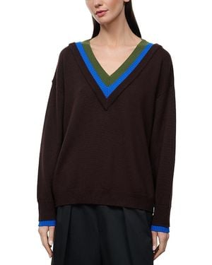 STAUD Norman V Neck Sweater - Black