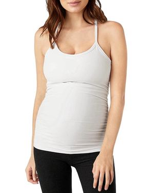 Beyond Yoga Slim Fit Spacedye Racerback Maternity Tank Top - White