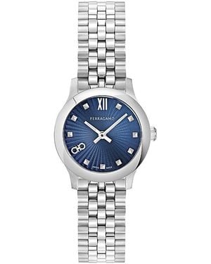 Ferragamo Duo Mini Bracelet Watch, 25Mm - Blue