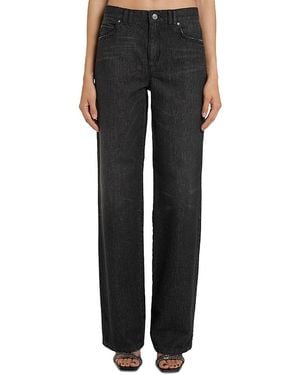 Marella Super Mid Rise Wide Leg Jeans - Black